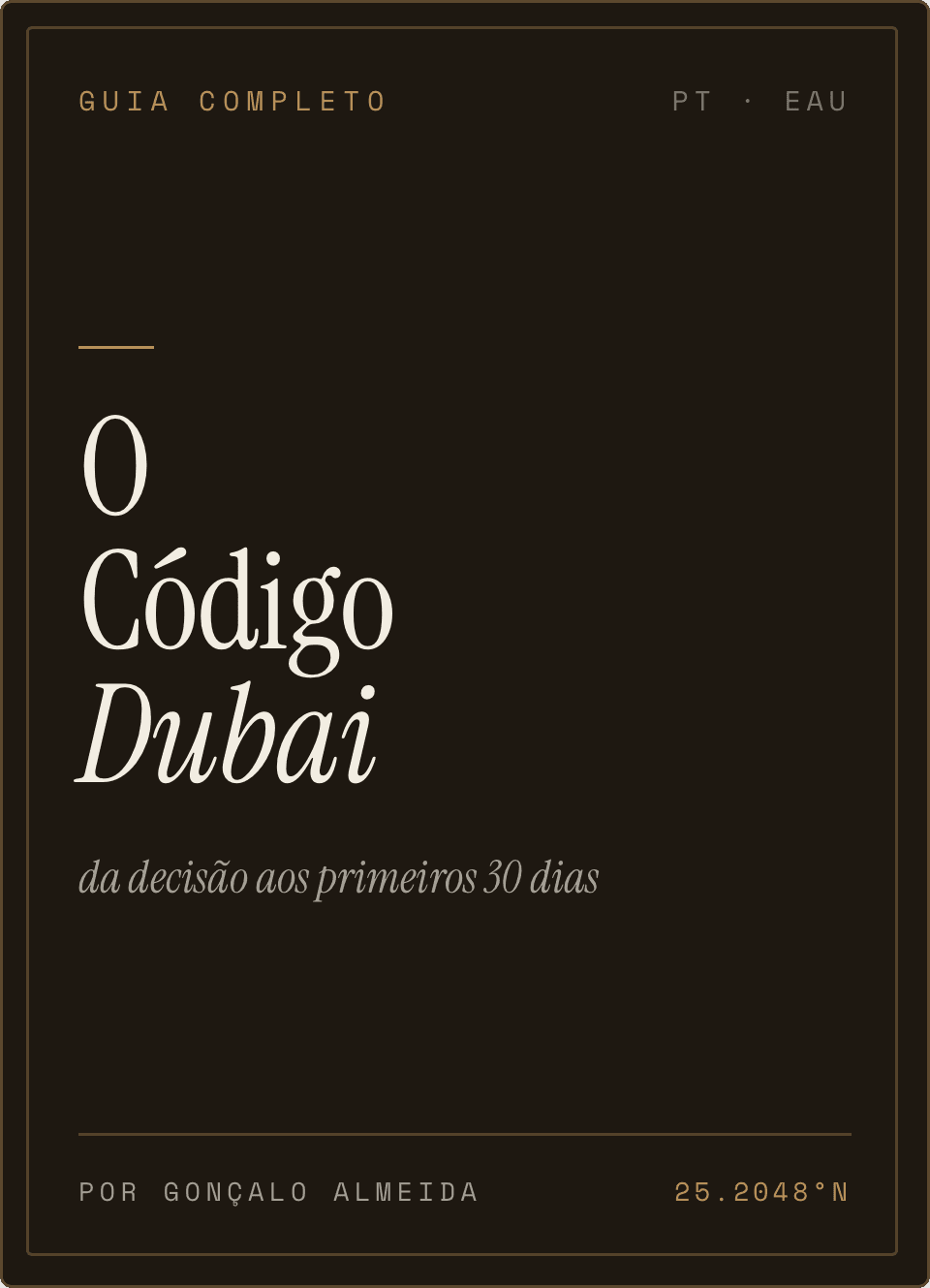 Capa do guia O Código Dubai